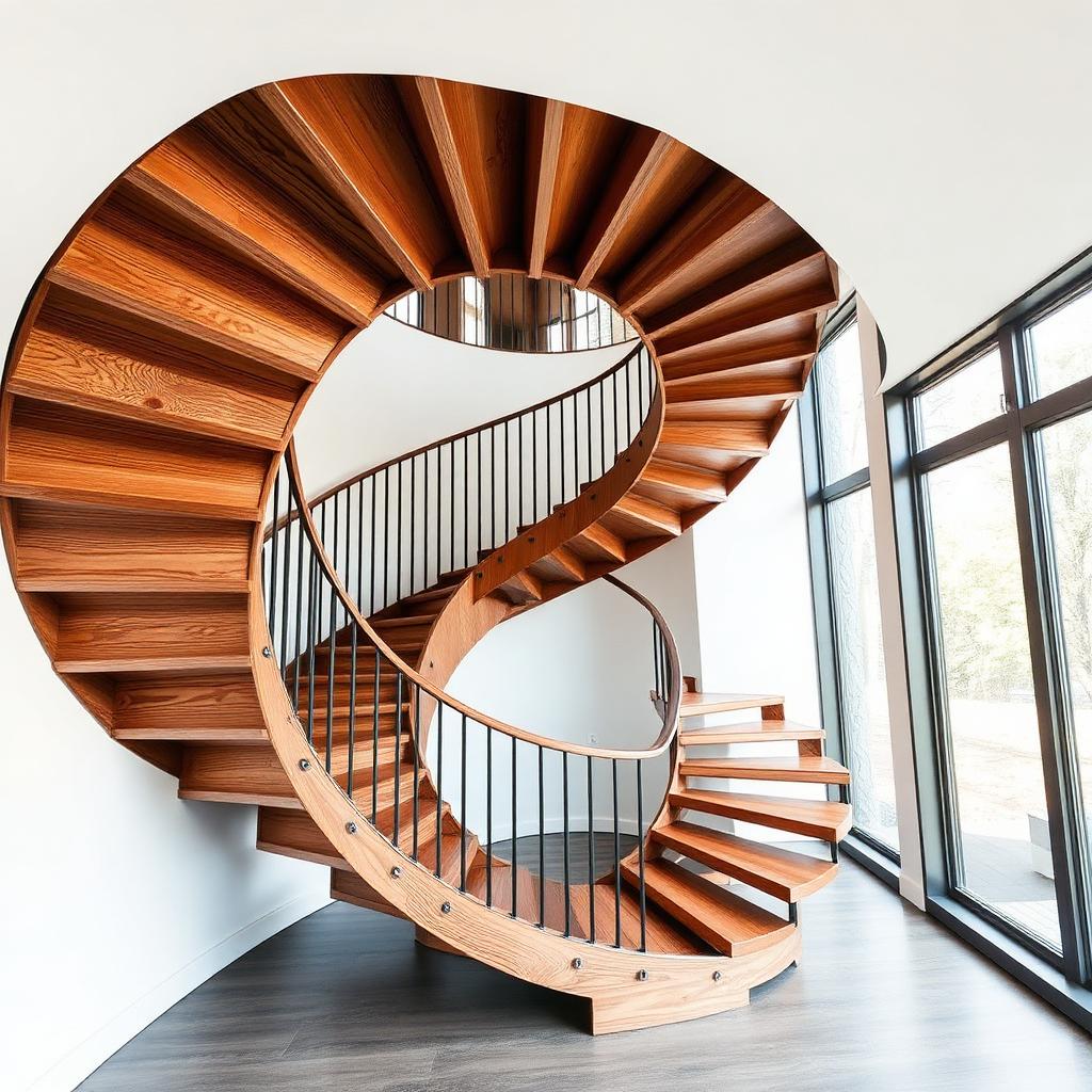Wendeltreppe in Eiche